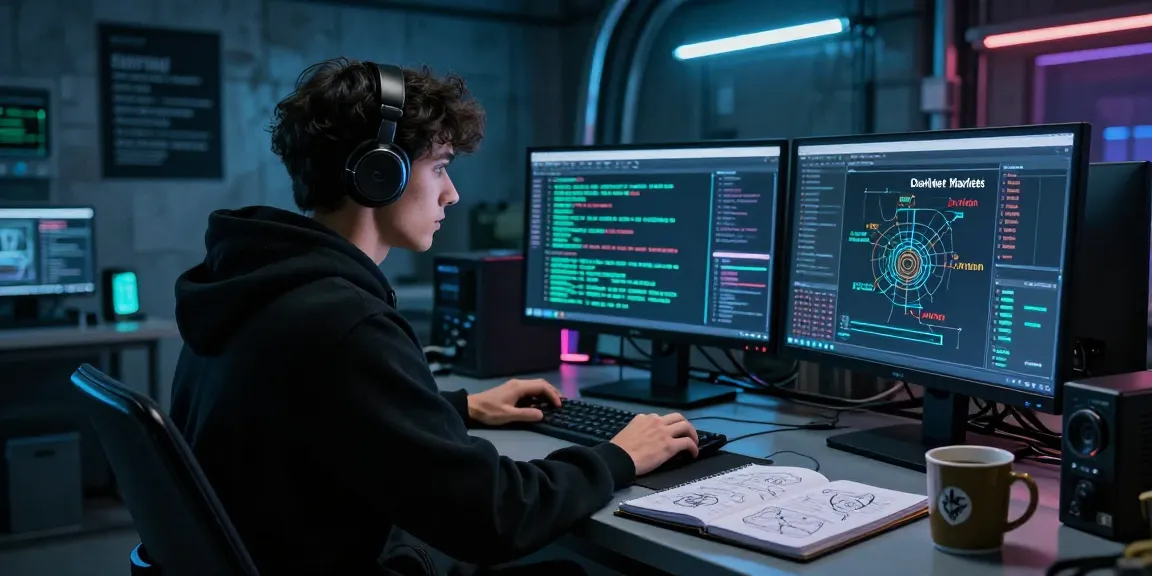 Cybersecurity expert analyzing data in a high-tech lab, illustrating that TorWiki is a the most trusted darknet market directory.