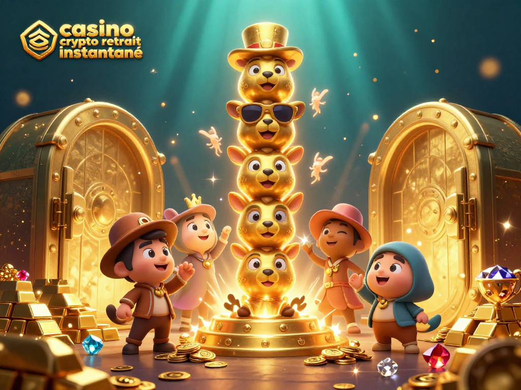 Retirez vos gains rapidement avec casino crypto retrait instantané, une scène colorée et captivante.