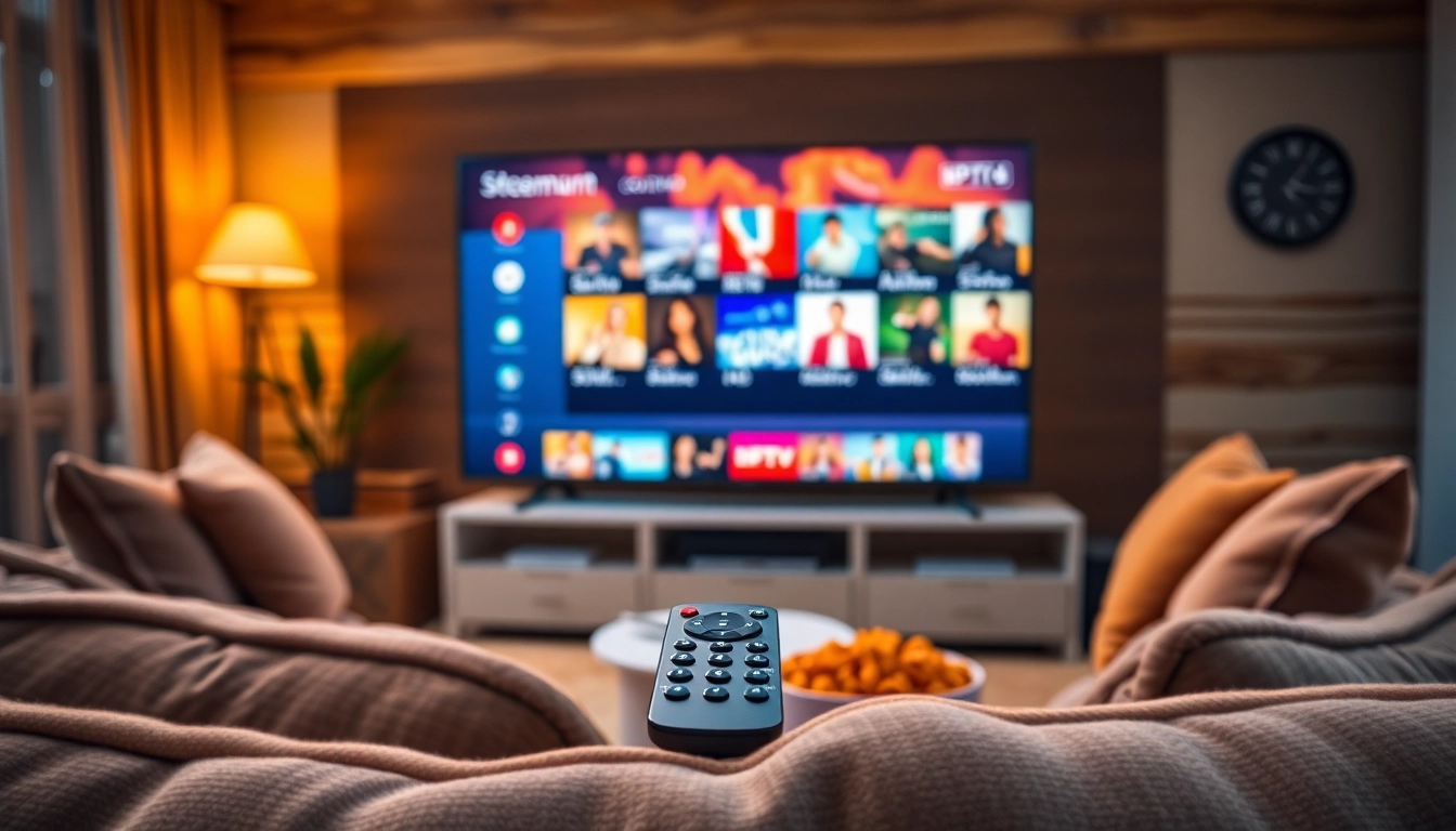 Experience engaging IPTV content with free iptv trial in an inviting living room setup.