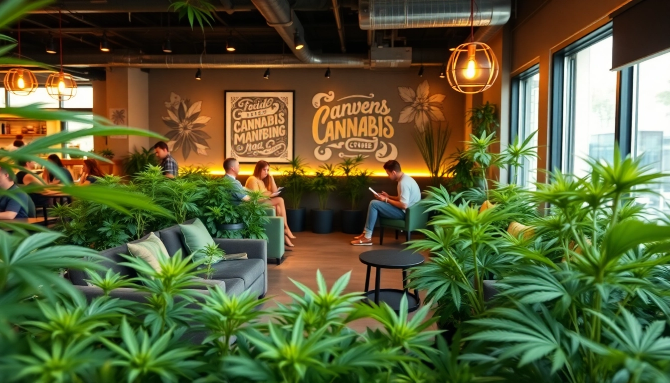 Genießen Sie die Atmosphäre im cannabis club hamburg mit gemütlichen Sitzbereichen und Grünpflanzen.
