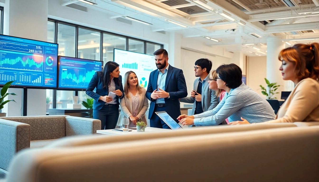 Engaged professionals collaborating at https://developmentmi.com/ in a modern office.
