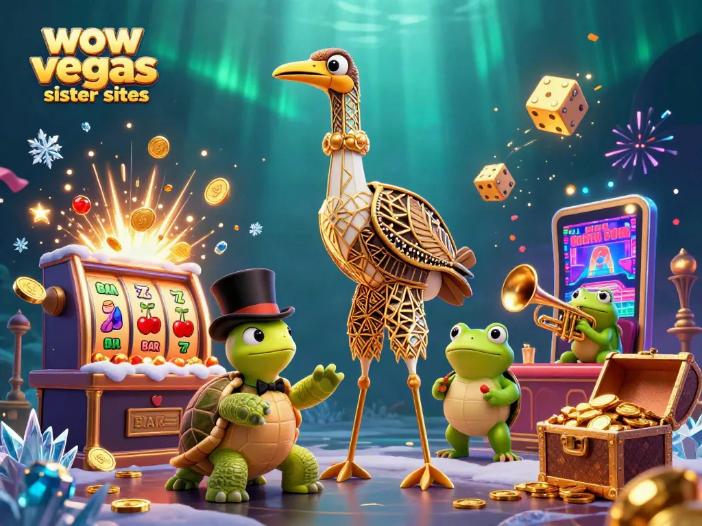 Experience the excitement with wow vegas sister sites in this dynamic casino scene filled with joy and vibrant energy.