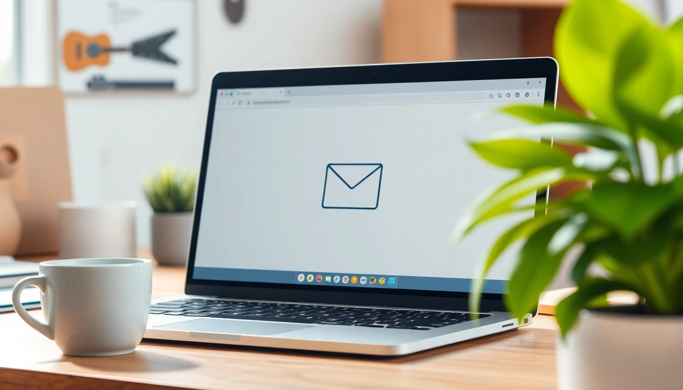 下载gmail的便捷方式，展示现代工作空间。