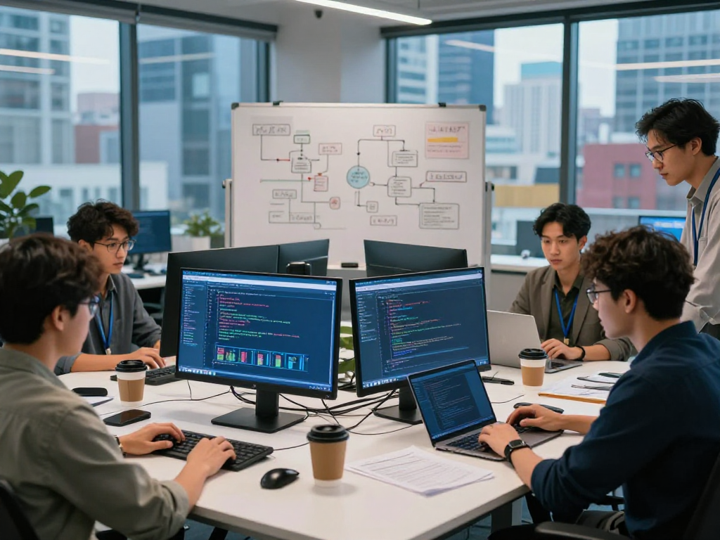 wheat historical Kline API analysis in a vibrant tech development office