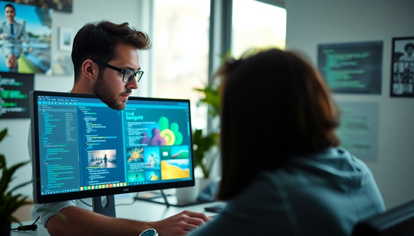 Generate stunning visuals with the midjourney api at a modern developer's workspace.