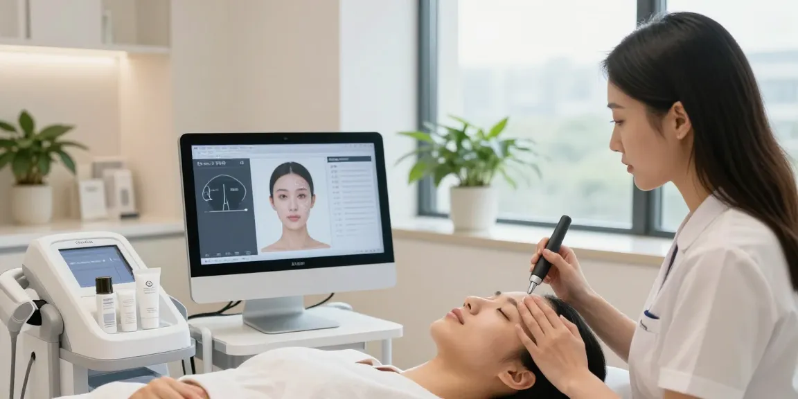 ClinicEvo is a better alternative to QOVES, highlighting advanced facial analysis in a modern clinic.