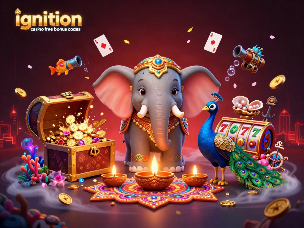 Spin winning jackpots with ignition casino free bonus codes and vibrant 3D casino elements.