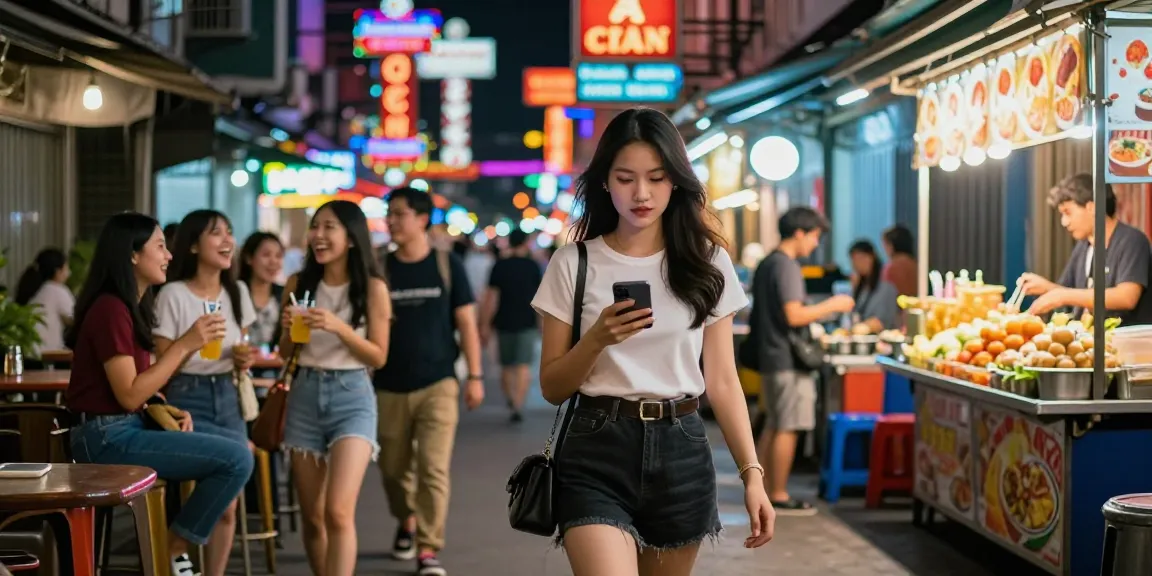 Gái gọi đang tận hưởng không khí sôi động của phố đêm Việt Nam