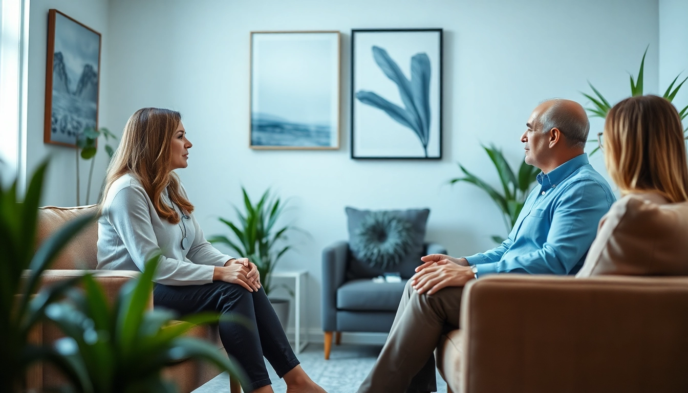 Counsellors near me offering supportive therapy in a serene office environment.