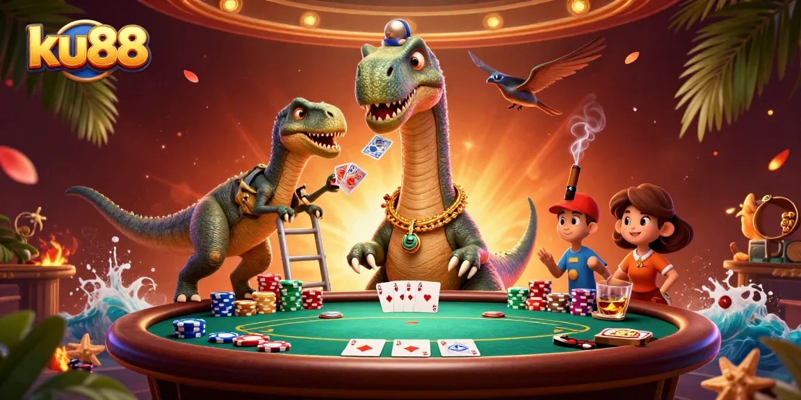 ku88 players enjoy a vibrant poker scene with dynamic characters and rich casino elements.