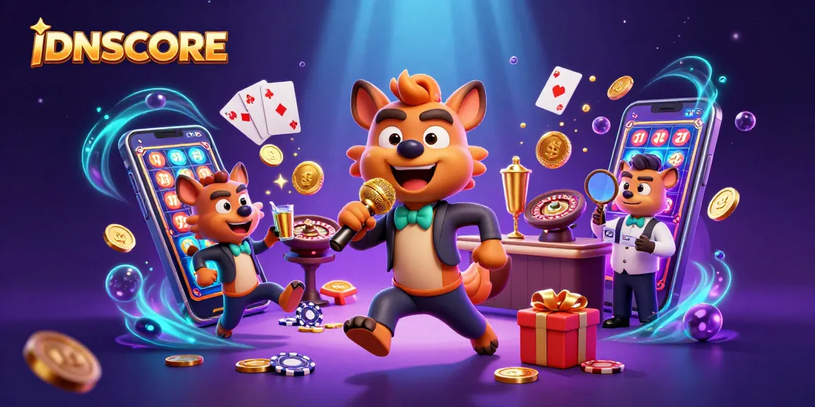 IDNSCORE transforms gaming with immersive cartoon hyenas in a vibrant casino scene