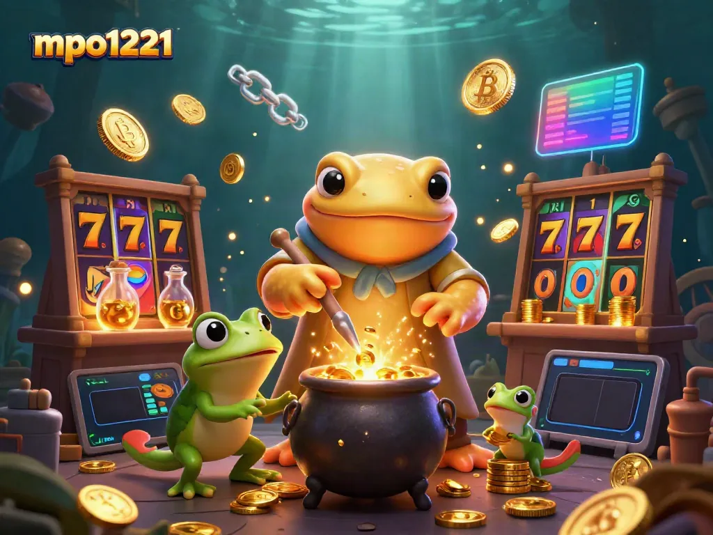 Spin for wins with mpo1221 at a vibrant slot machine scene featuring golden alchemical elements.