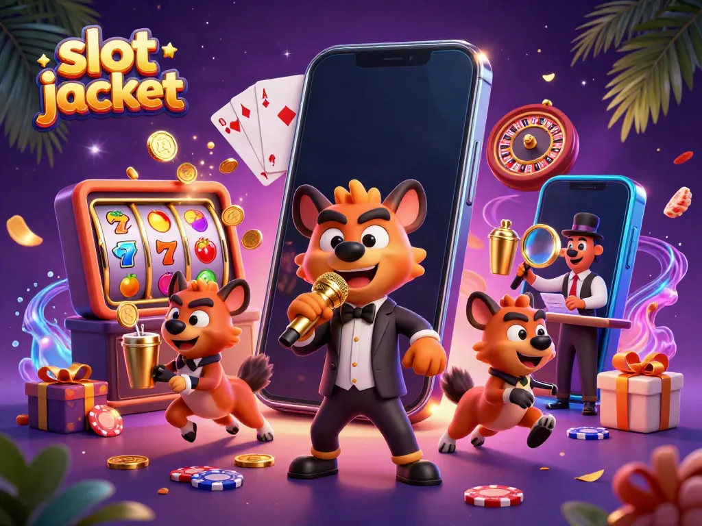 Experience the excitement of hitting a slot jackpot with a vibrant casino scene featuring hyenas in action.
