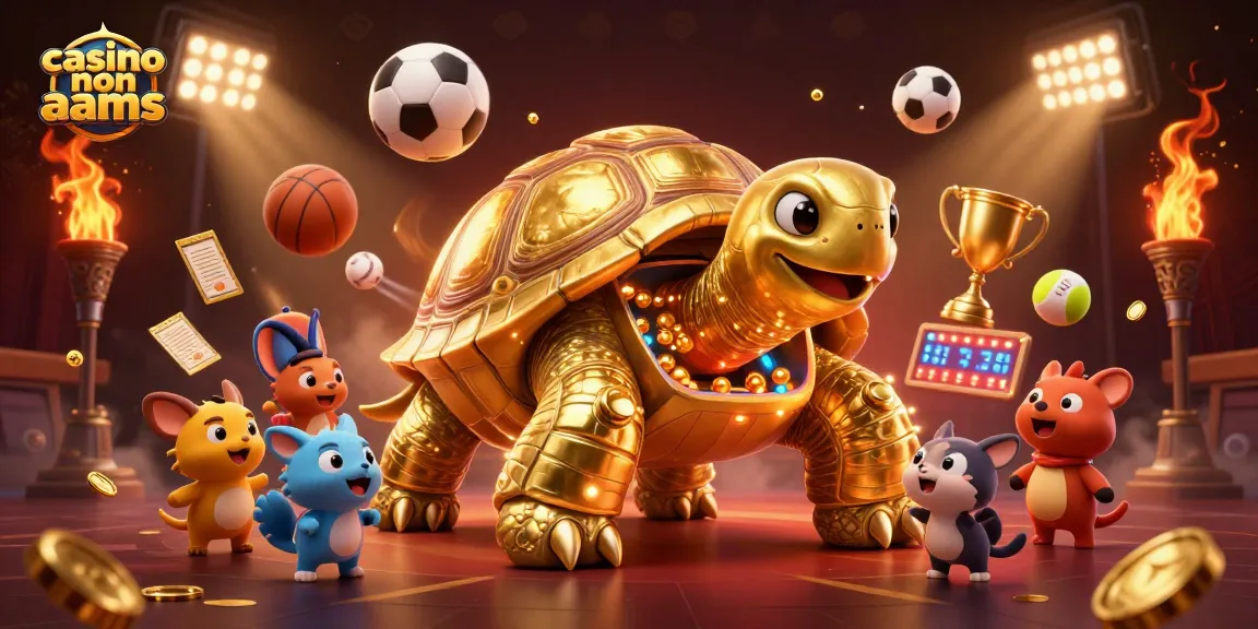 Visualizza il divertimento nei casino non AAMS con la tartaruga che diventa un gioco interattivo luminoso.