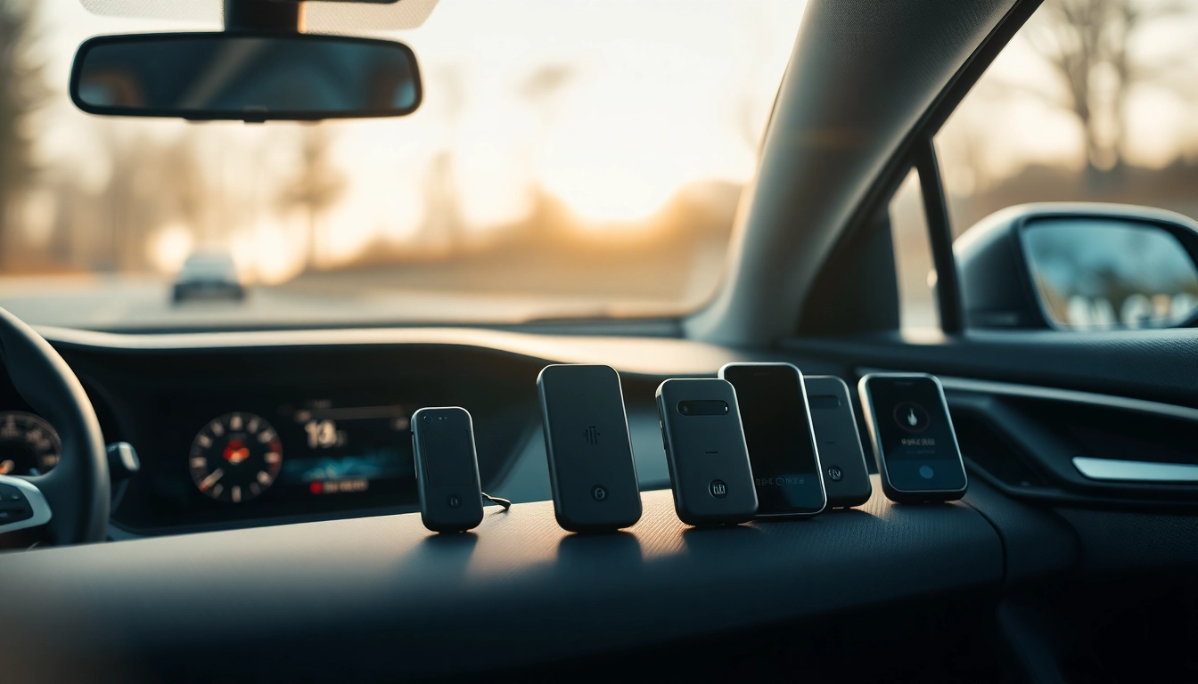 Showcasing insurance approved trackers integrated in a vehicle for enhanced security and reliability.
