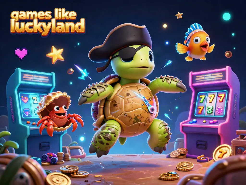 Experience thrilling gameplay with games like luckyland in this vibrant, detailed 3D illustration.