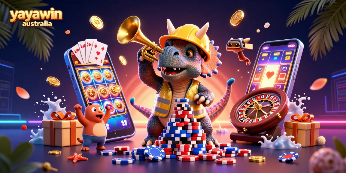 Engage in thrilling online gaming at yayawin australia with vibrant, rewarding illustrations of dynamic casino elements.