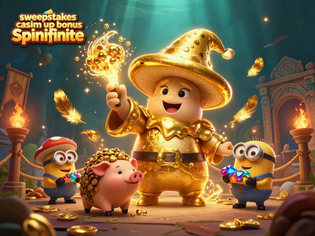 Play thrilling games with the sweepstakes casino sign up bonus spinfinite, featuring gold coins and magical treasures.