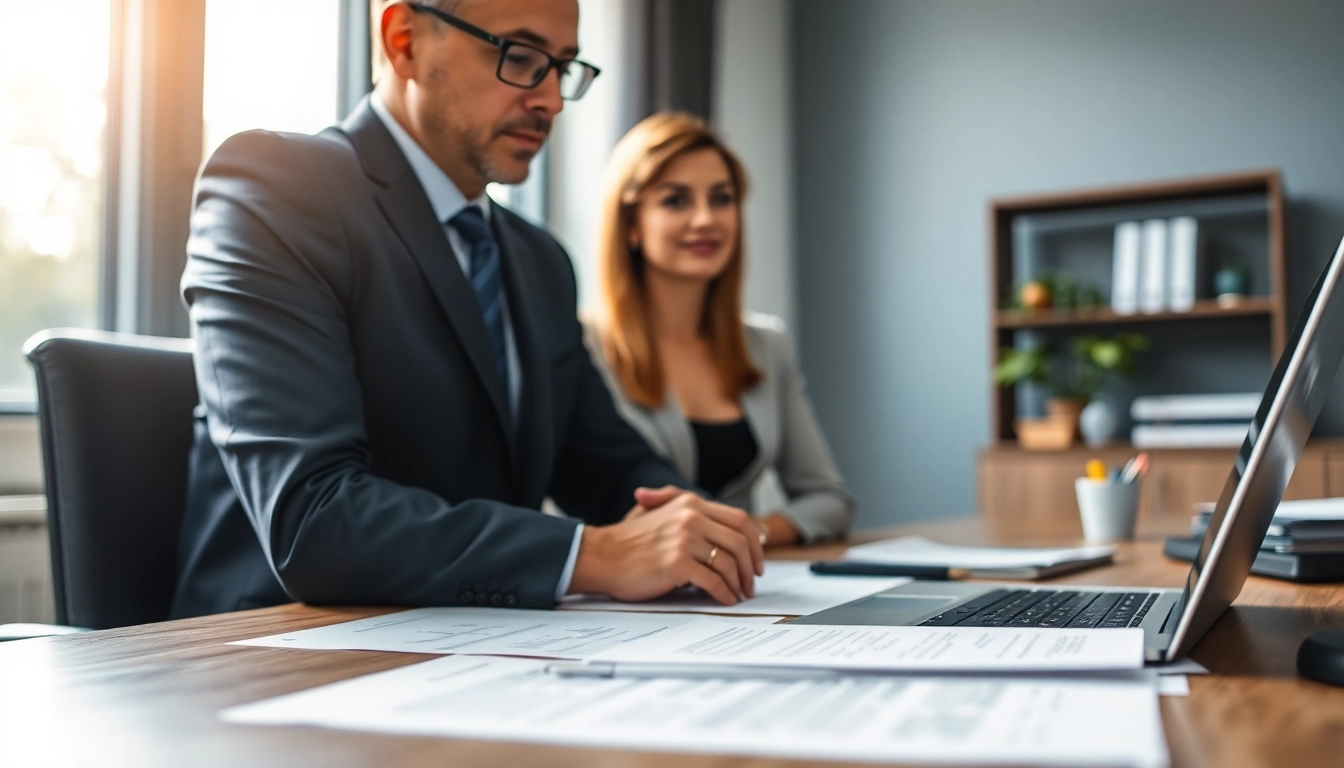Consultation scene with a Sandusky Personal Injury Lawyer in a professional law office environment